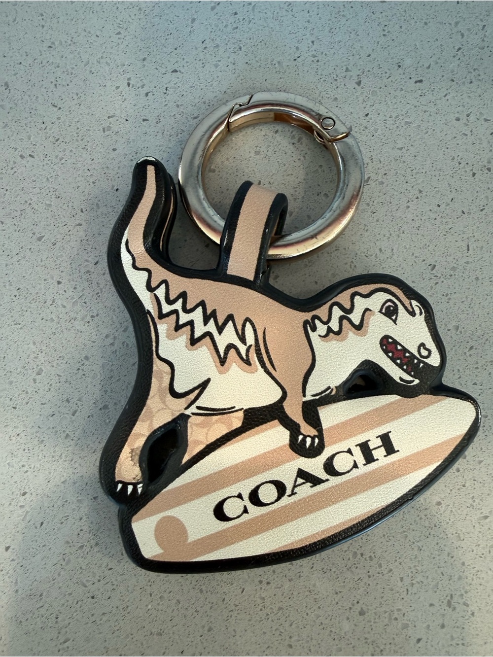 Coach VINTAGE REXY t-Rex, bag charm keychain key fob surfboard collectible - Picture 12 of 16